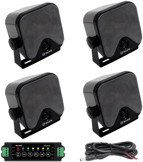STUDIOFINIX 4-Inch Waterproof Marine Bluetooth Speakers | 1 Pair 120W / 2 Pairs 240W