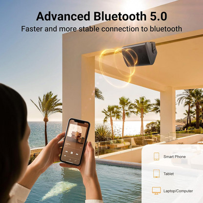 STUDIOFINIX HOS-601BT 6.5" Outdoor Bluetooth Speakers | 400W IP44 Waterproof Wall Mount (Pair)
