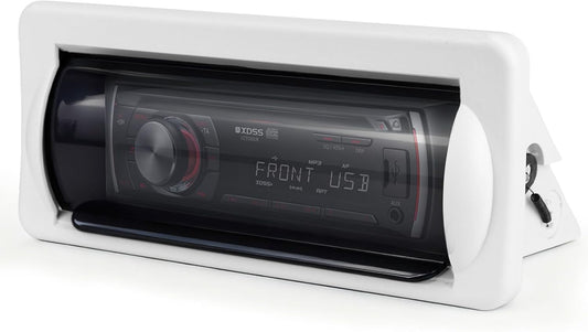 White Flip-Up Marine Radio Cover | STUDIOFINIX