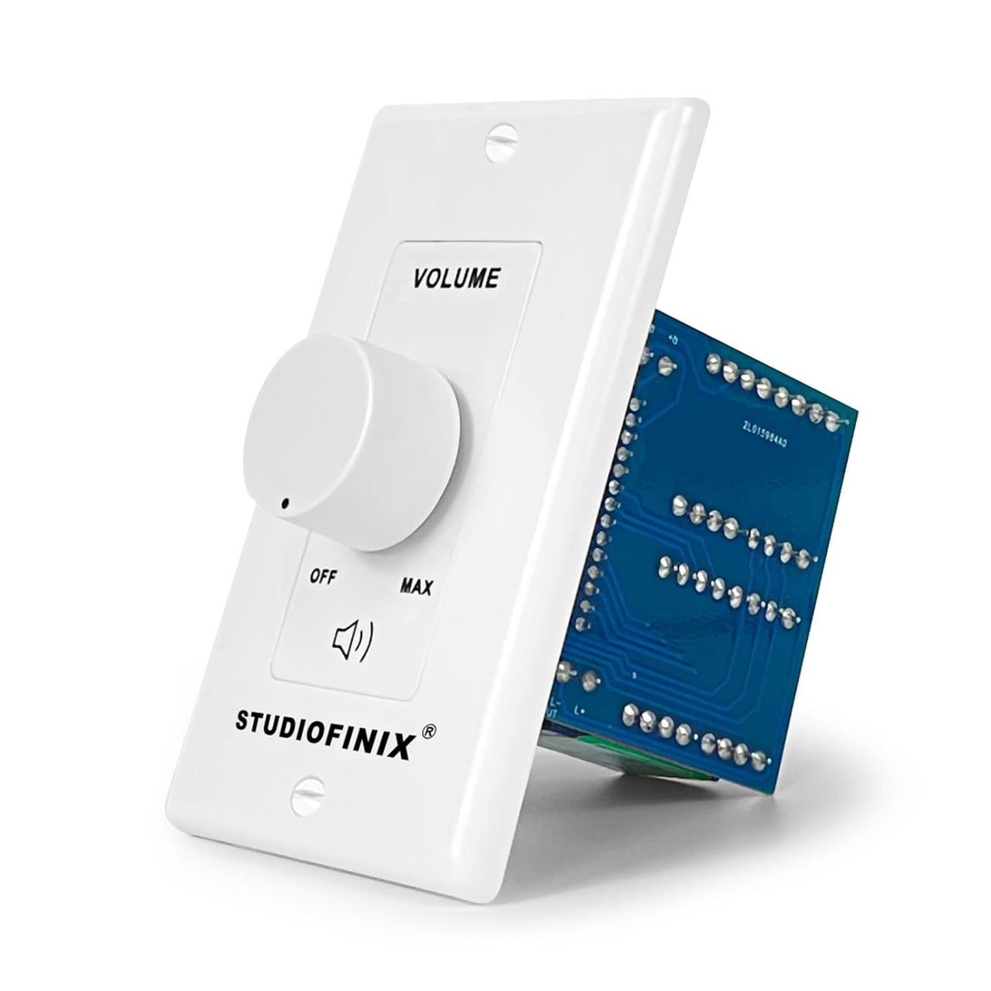 STUDIOFINIX 100W in Wall Volume Control Knob Matching Impedance - Home Audio Smart Speaker Stereo Controller Switch for Home Theater Indoor/Outdoor Remote Speakers