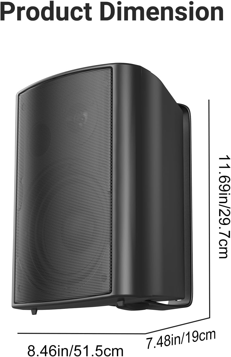 STUDIOFINIX HOS-601 6.5" Outdoor Speakers | 400W Weatherproof Wired Wall Mount (Pair)