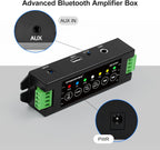 STUODIOFINIX 4-Channel Mini Bluetooth Amplifier 120w for Passive Speakers with TWS,AUX,MIC,USB,Replacement Part,Suitable for Wall/Ceiling/Marine/Bookshelf Speakers