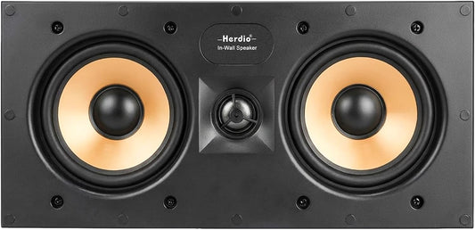 STUDIOFINIX 5.25" In-Wall Center Channel Speaker | 2-Way, Magnetic Grille, Paintable | Home Theater (Single, White)