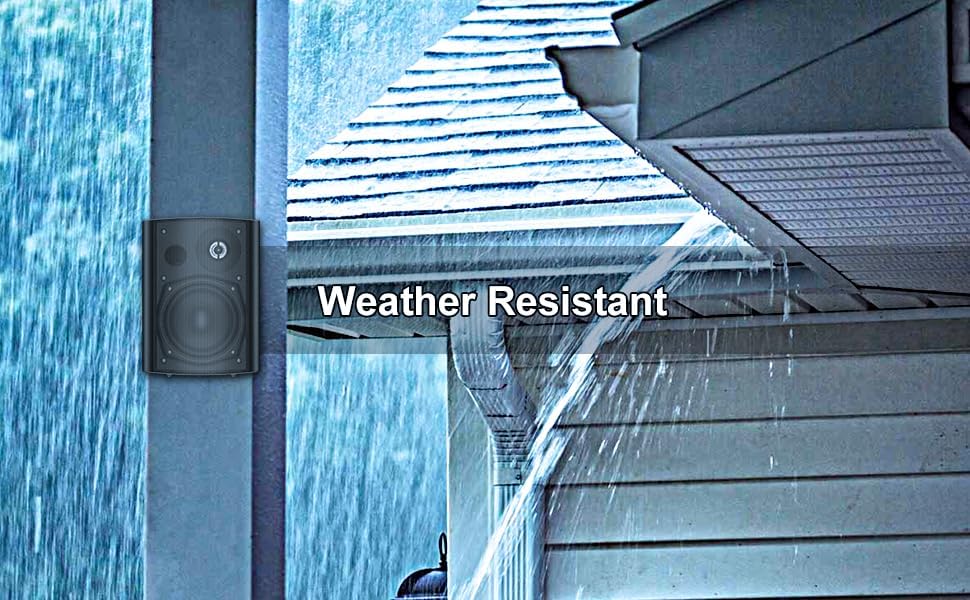 STUDIOFINIX HOS-501X2 5.25" Outdoor Speakers | 600W IP44 Weatherproof Swivel Wall Mount (Pair)