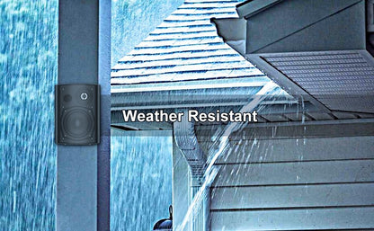 STUDIOFINIX HOS-501X2 5.25" Outdoor Speakers | 600W IP44 Weatherproof Swivel Wall Mount (Pair)