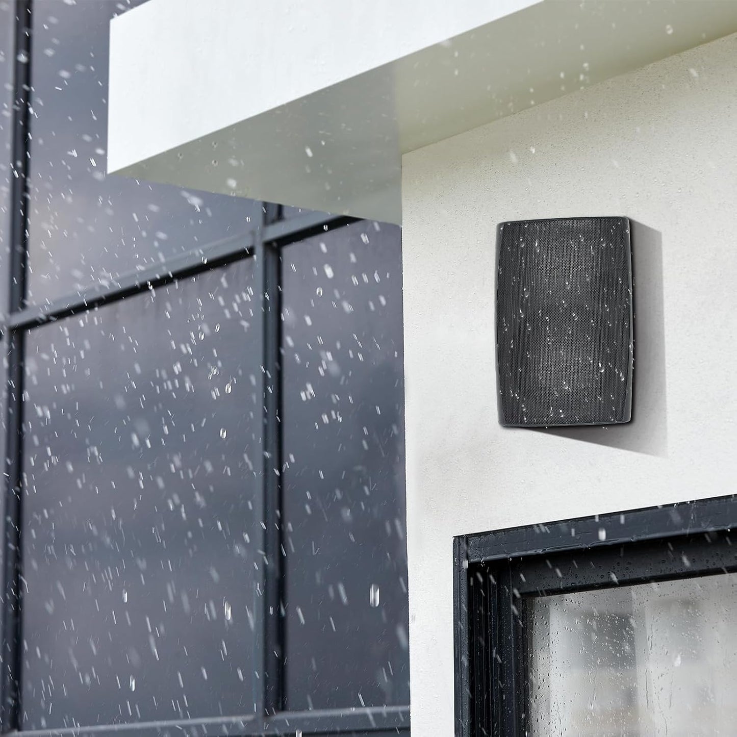 STUDIOFINIX 6.5" Outdoor Wall Speakers | 800W Waterproof Passive 4-Pack (Black)