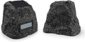 STUDIOFINIX 6.5" Solar-Powered Outdoor Rock Bluetooth Speakers | 200W IPX7 Waterproof (Pair, Gray)