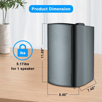 STUDIOFINIX 800W Outdoor Bluetooth Speaker System | IP66 Waterproof Wall Mount with Amplifier (4 Speakers)