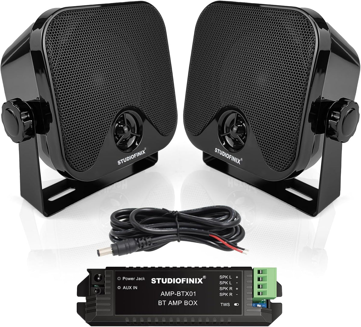 STUDIOFINIX 4-Inch Waterproof Marine Bluetooth Speakers | 1 Pair 120W / 2 Pairs 240W