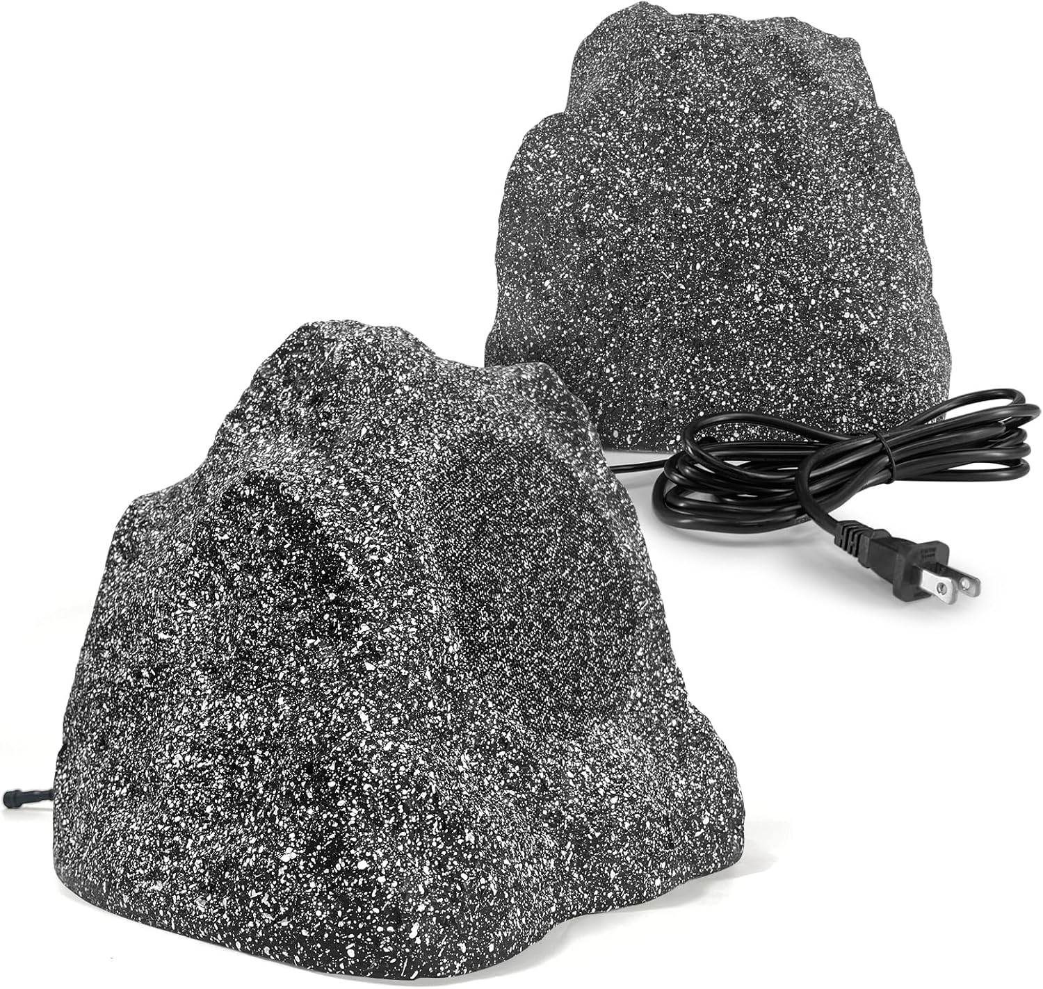 Studiofinix 6.5-inch Bluetooth Waterproof Outdoor Rock Speakers 400 Watts (1 Pair, Gray)