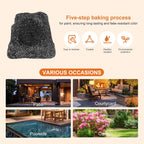 STUDIOFINIX 6.5" Outdoor Rock Speaker Waterproof Bluetooth Wireless Solar Powered with Rechargeable Battery for Patio, Deck, Pool, Garden(Single, Gray)