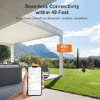 STUDIOFINIX 4" Outdoor Rock Speaker Waterproof Bluetooth Wireless Solar Powered with Rechargeable Battery for Patio, Deck, Pool, Garden(Single, Gray)