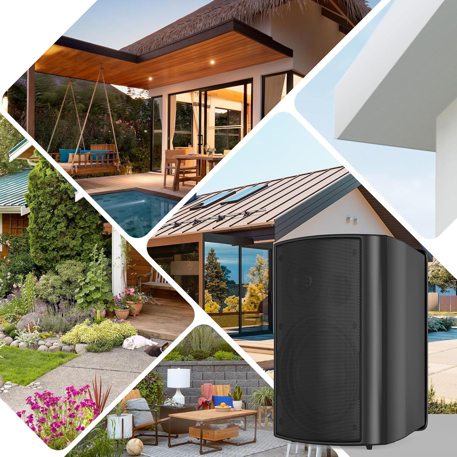 STUDIOFINIX HOS-601 6.5" Outdoor Speakers | 400W Weatherproof Wired Wall Mount (Pair)