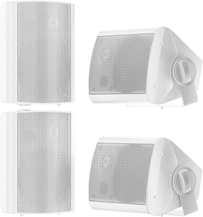 STUDIOFINIX HOS-501X2 5.25" Outdoor Speakers | 600W IP44 Weatherproof Swivel Wall Mount (Pair)