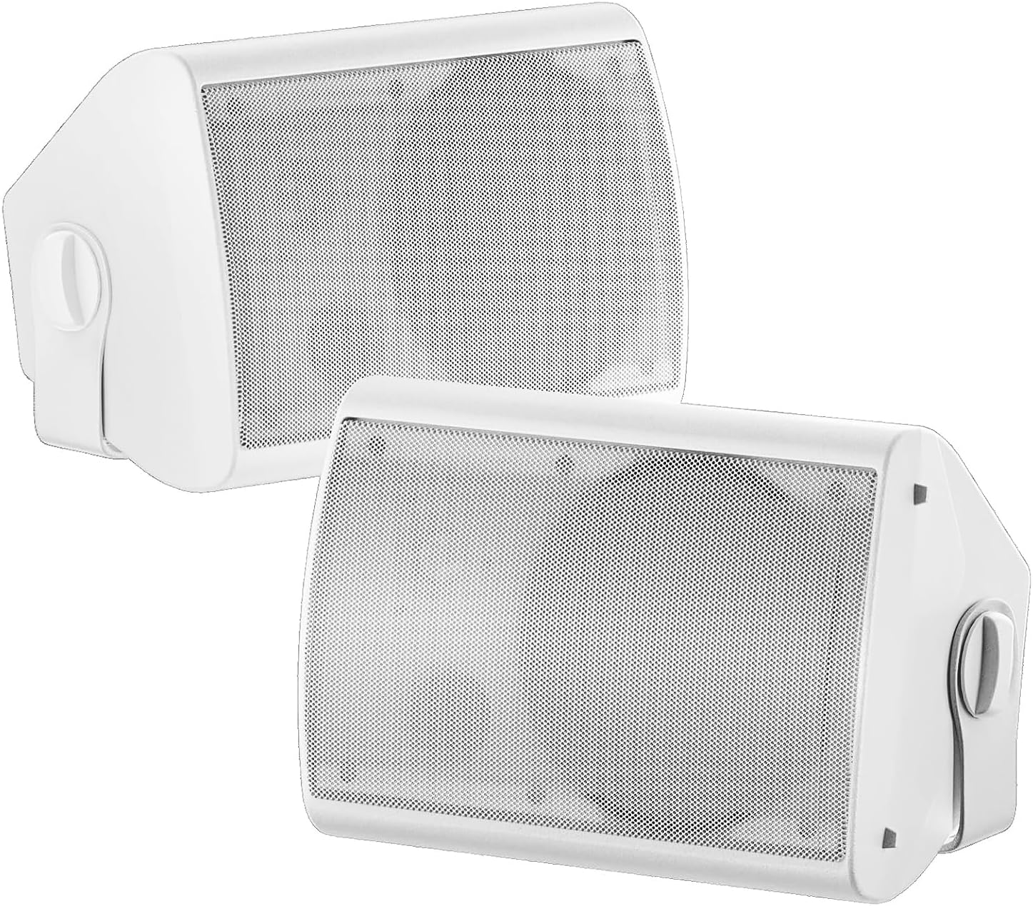 STUDIOFINIX 6.5 Inch 400W Outdoor Speakers Wired Waterproof Passive, Wall Mount Speakers for Patio Home Garage Pool (White)