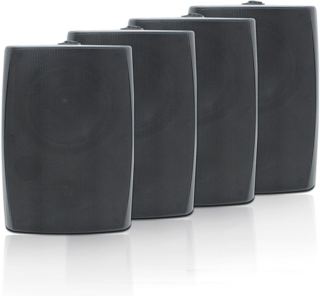 STUDIOFINIX 6.5 Inch Outdoor Speakers Wall-Mounted 800W - Waterproof and High-Performance Audio Solution for Indoor/Outdoor,Home,Patio,Garden,Backyard(4 Passive Speakers Bundle/Black)