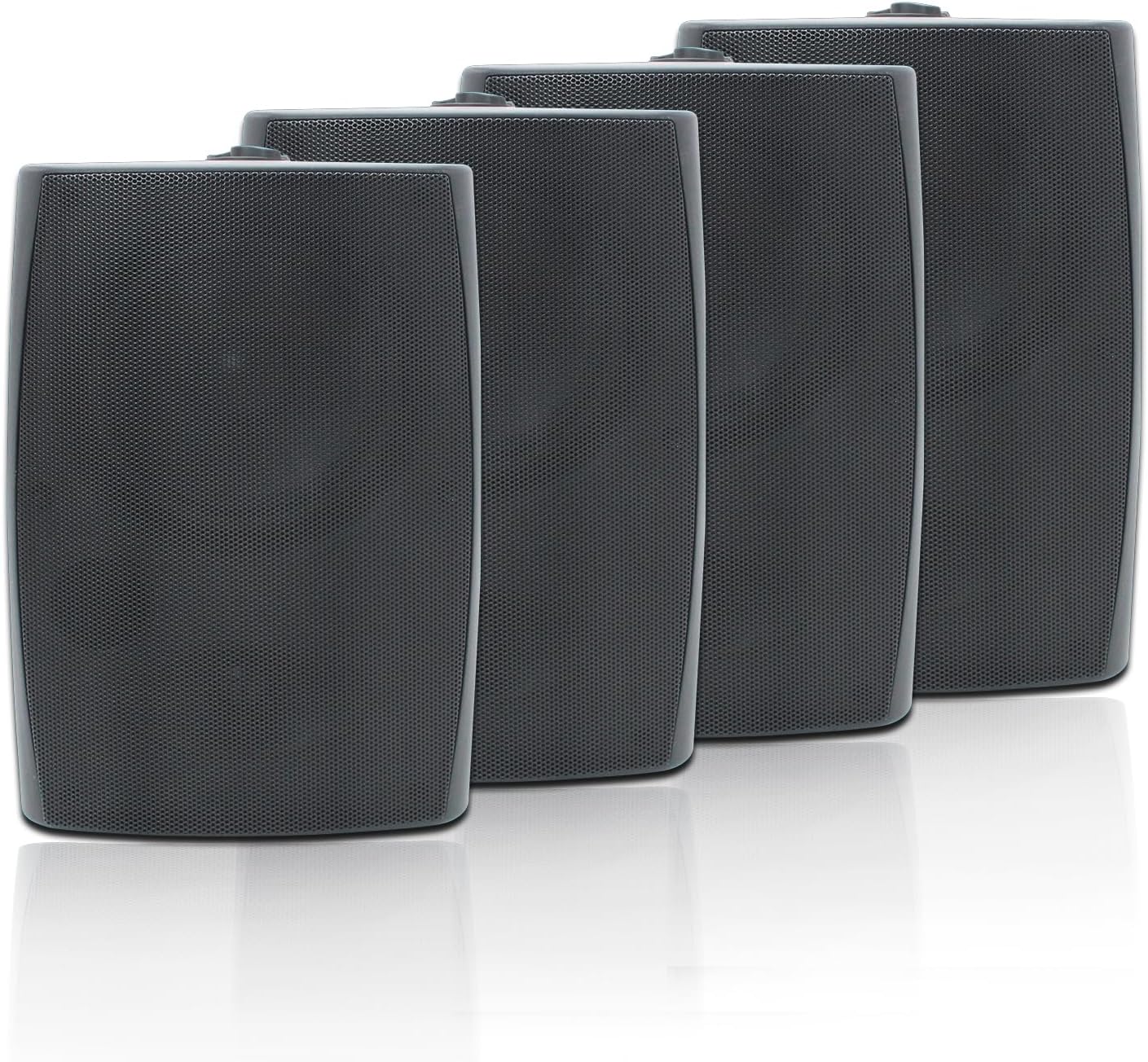 STUDIOFINIX 6.5 Inch Outdoor Speakers Wall-Mounted 800W - Waterproof and High-Performance Audio Solution for Indoor/Outdoor,Home,Patio,Garden,Backyard(4 Passive Speakers Bundle/Black)