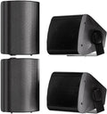 STUDIOFINIX HOS-501X2 5.25" Outdoor Speakers | 600W IP44 Weatherproof Swivel Wall Mount (Pair)