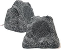STUDIOFINIX 8" Outdoor Rock Bluetooth Speakers | 600W IPX6 Waterproof (Pair, Gray)