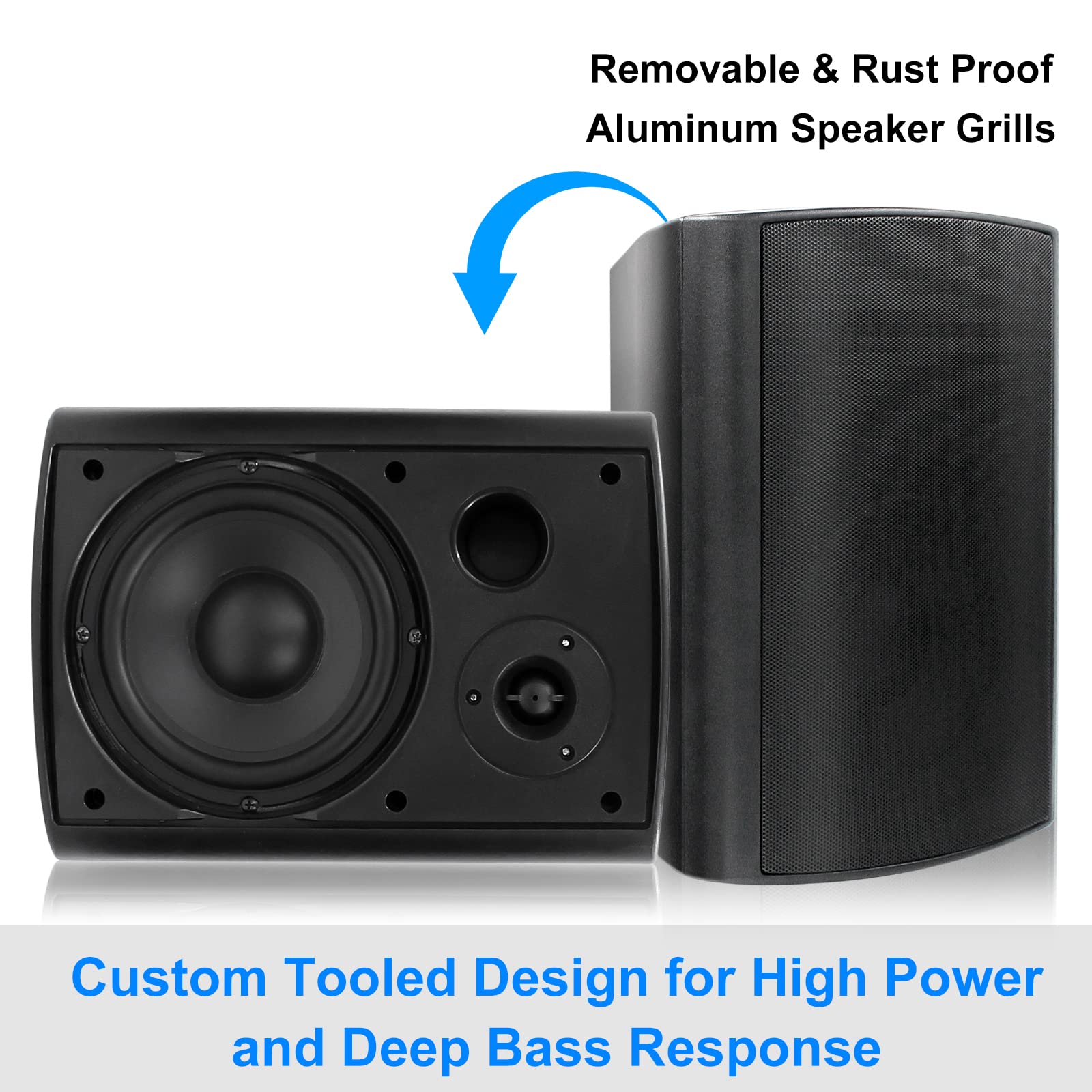 6.5" Bluetooth Outdoor Speakers 800 Watts ST-HOS-601BTBX2