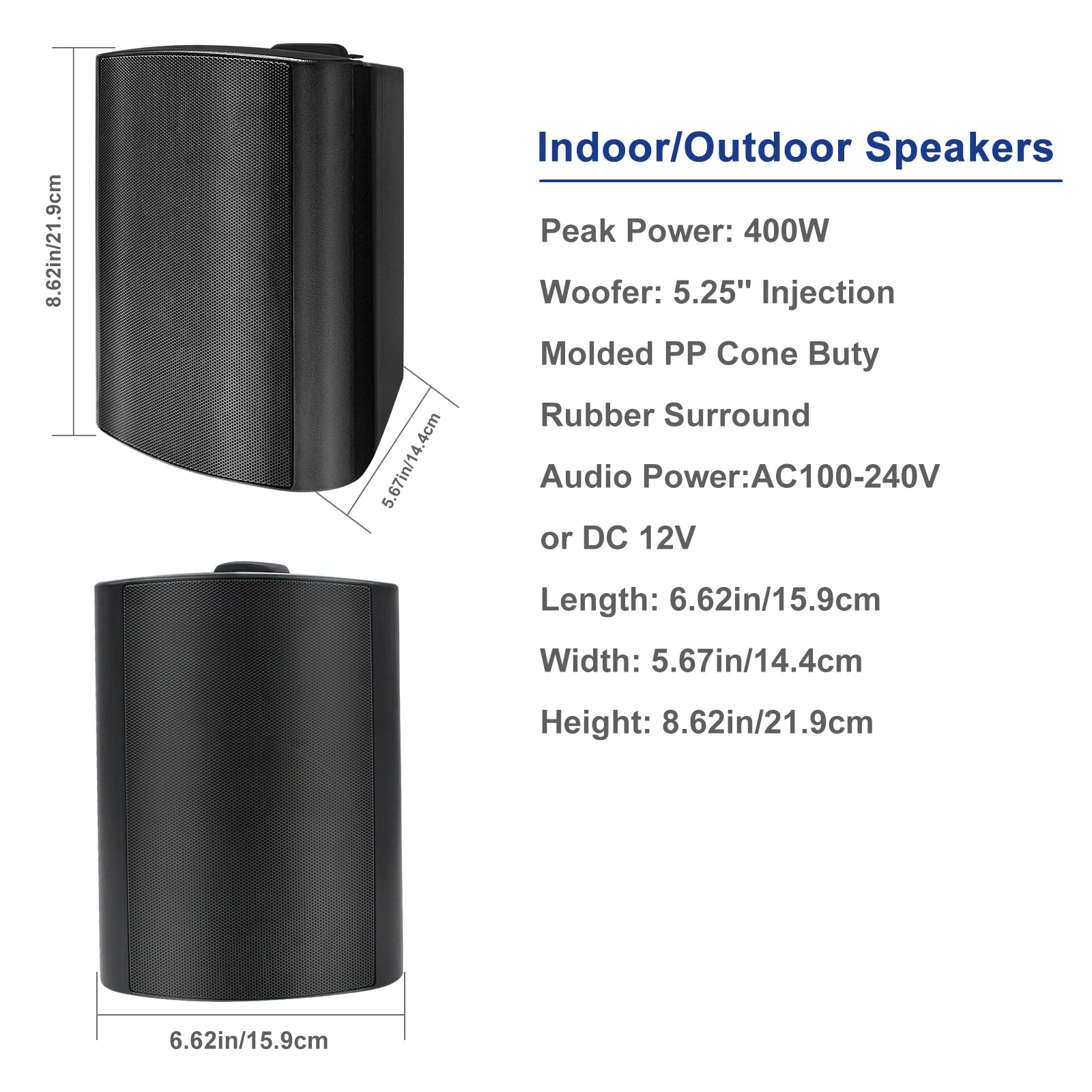 5.25" Outdoor Speakers 600 Watts ST-HOS-501X2