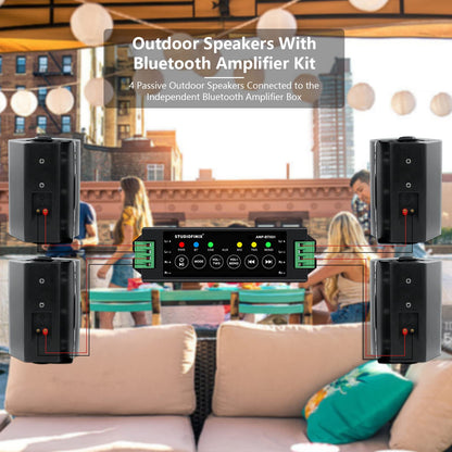 6.5" Bluetooth Outdoor Speakers 800 Watts ST-HOS-601BTBX2