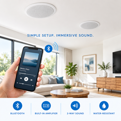 STUDIOFINIX Bluetooth ceiling speaker with wireless listening features