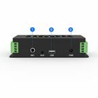 4-Channel Amplifier Back Panel - Speaker Outputs and Input Connections