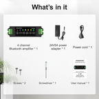 4-Channel Amplifier Package Contents - What's Included