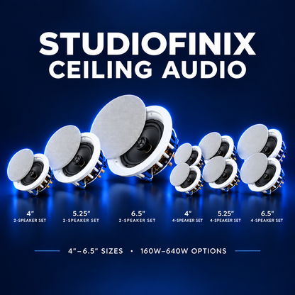 STUDIOFINIX Bluetooth flush-mount ceiling speaker product lineup